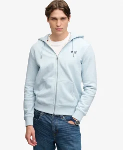 Essential Logo Half Brushed Zip Hoodie