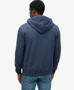 Essential Logo Half Brushed Zip Hoodie
