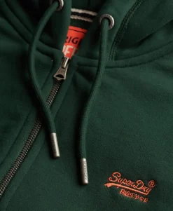 Essential Logo Half Brushed Zip Hoodie