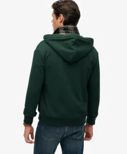 Essential Logo Half Brushed Zip Hoodie