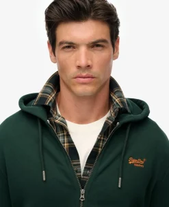 Essential Logo Half Brushed Zip Hoodie