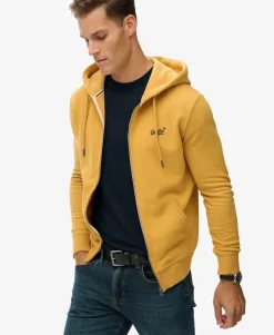 Essential Logo Half Brushed Zip Hoodie