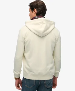 Essential Logo Half Brushed Zip Hoodie