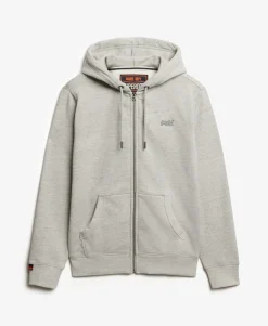 Essential Logo Half Brushed Zip Hoodie