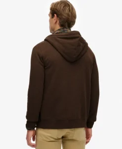 Essential Logo Half Brushed Zip Hoodie