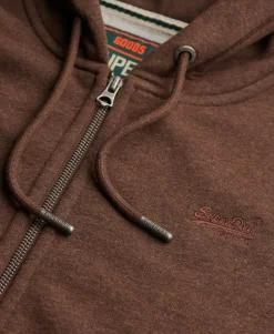Essential Logo Half Brushed Zip Hoodie