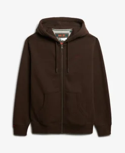 Essential Logo Half Brushed Zip Hoodie