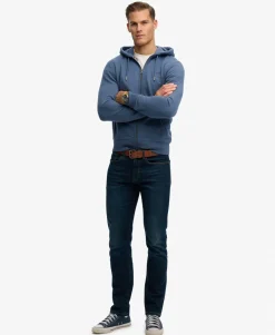Essential Logo Half Brushed Zip Hoodie
