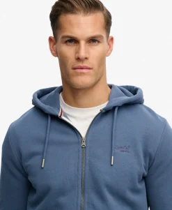 Essential Logo Half Brushed Zip Hoodie