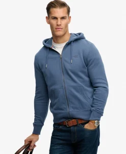 Essential Logo Half Brushed Zip Hoodie