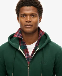 Essential Logo Half Brushed Zip Hoodie