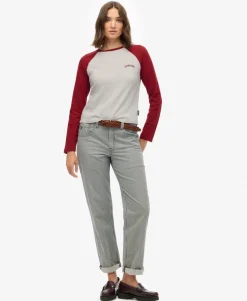 Essential Logo Long Sleeve Baseball Top