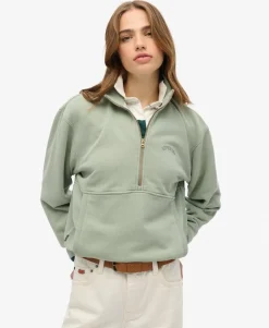 Essential Logo Oversized Half Zip Sweatshirt