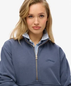 Essential Logo Oversized Half Zip Sweatshirt