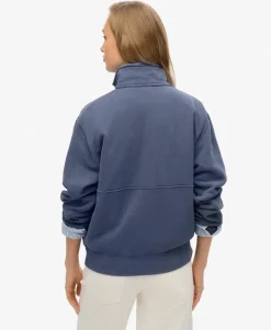 Essential Logo Oversized Half Zip Sweatshirt