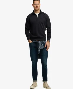 Essential Logo Raglan Henley Sweatshirt