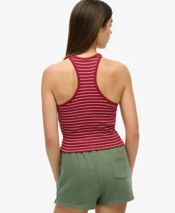 Essential Logo Striped Racer Vest Top