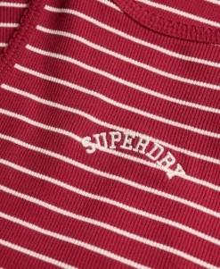 Essential Logo Striped Racer Vest Top