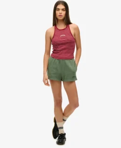 Essential Logo Striped Racer Vest Top