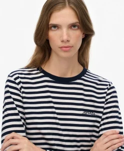 Essential Logo Stripe Long Sleeve Top