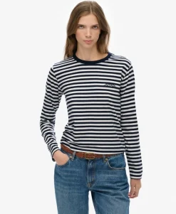 Essential Logo Stripe Long Sleeve Top