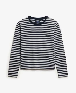 Essential Logo Stripe Long Sleeve Top