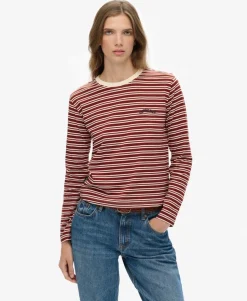 Essential Logo Stripe Long Sleeve Top