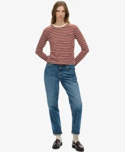 Essential Logo Stripe Long Sleeve Top