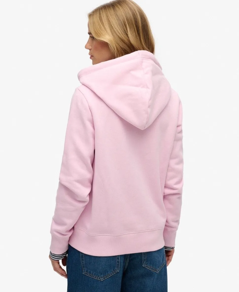 Essential Logo Zip Hoodie Half Brushed