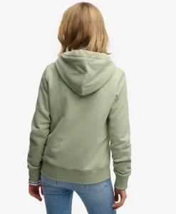 Essential Logo Zip Hoodie Half Brushed