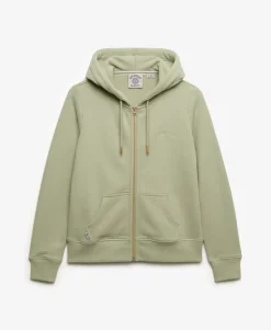 Essential Logo Zip Hoodie Half Brushed