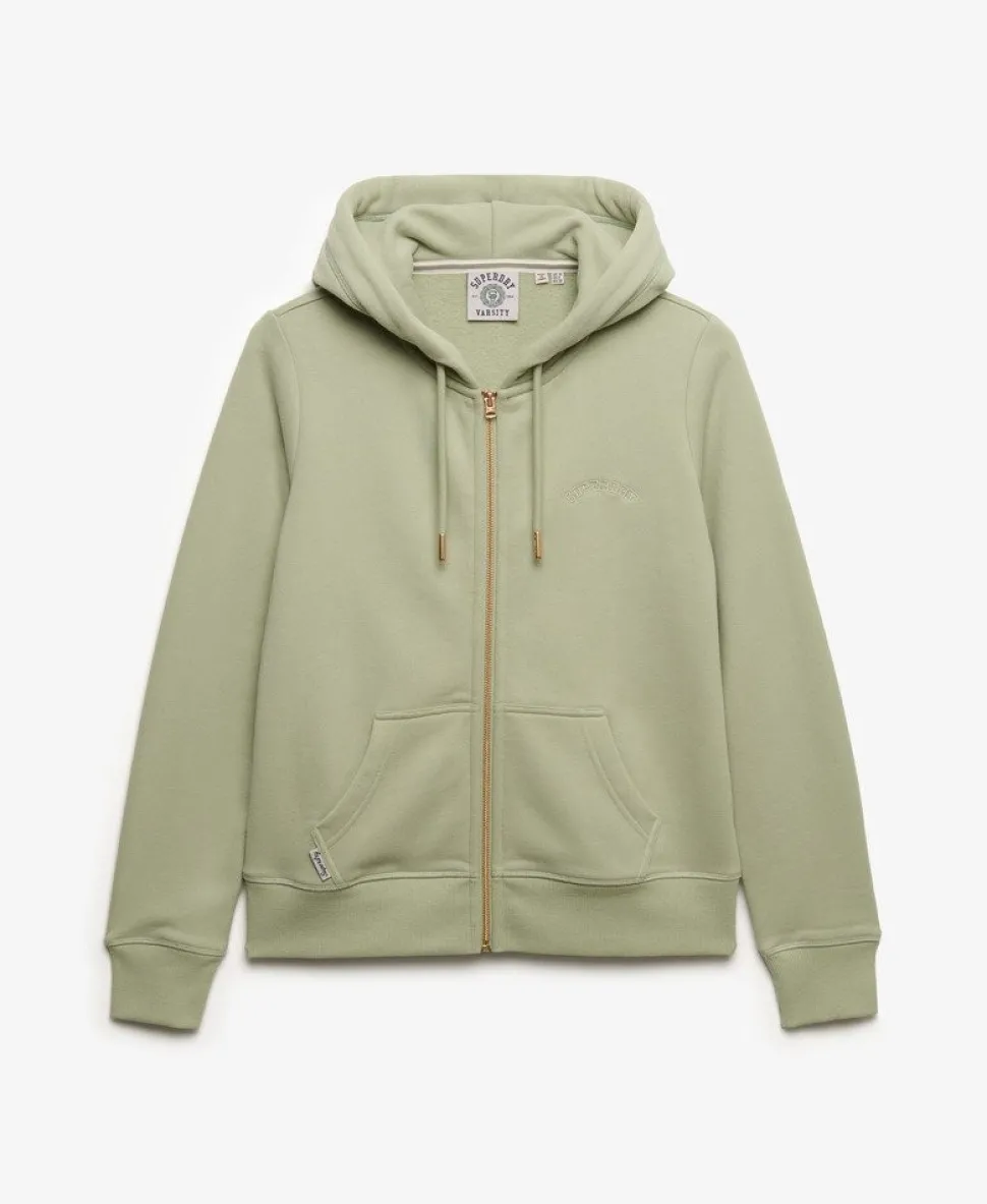 Essential Logo Zip Hoodie Half Brushed
