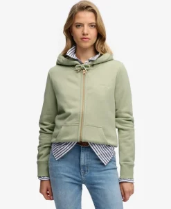 Essential Logo Zip Hoodie Half Brushed