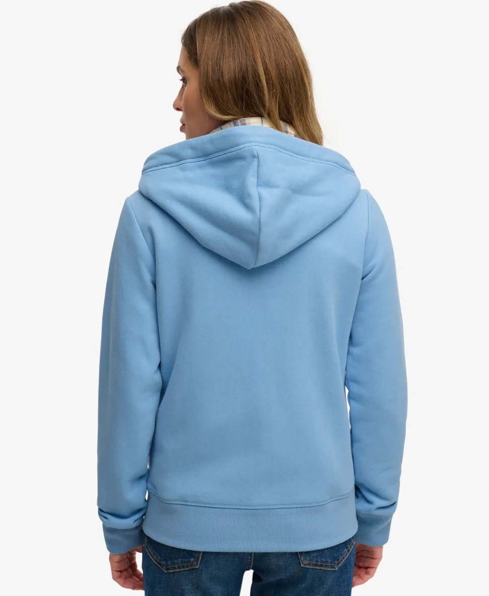 Essential Logo Zip Hoodie Half Brushed