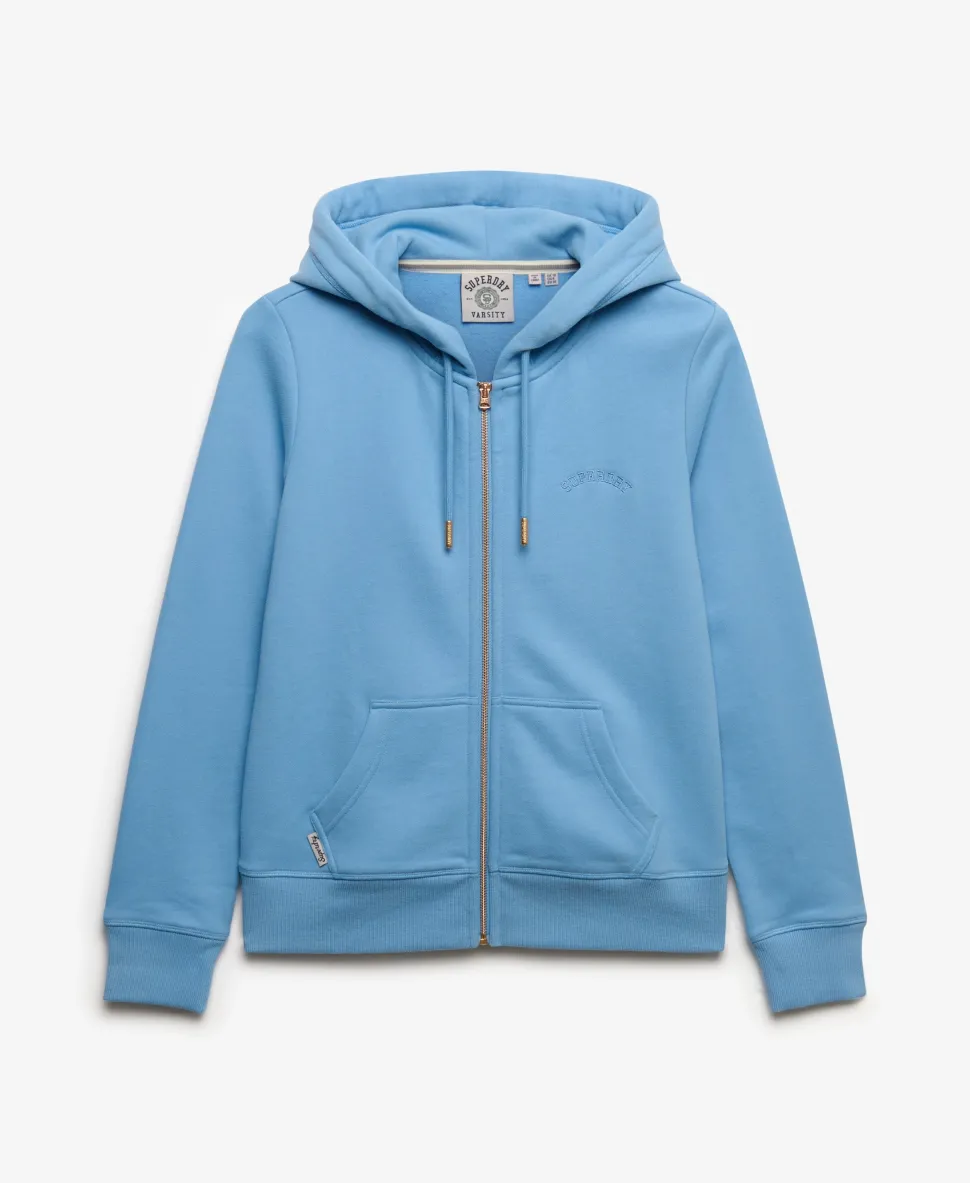 Essential Logo Zip Hoodie Half Brushed