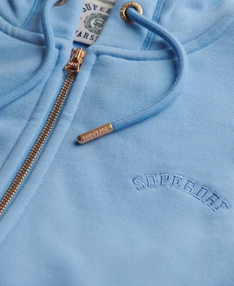 Essential Logo Zip Hoodie Half Brushed