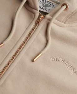 Essential Logo Zip Hoodie Half Brushed