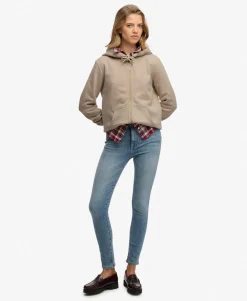 Essential Logo Zip Hoodie Half Brushed