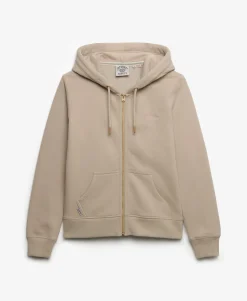 Essential Logo Zip Hoodie Half Brushed