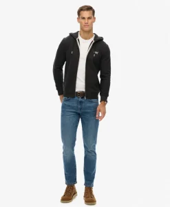 Essential Logo Zip Hoodie Half Brushed