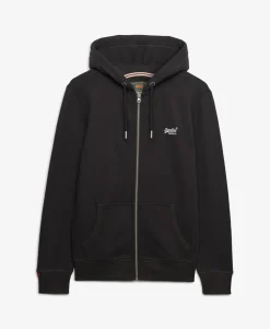 Essential Logo Zip Hoodie Half Brushed