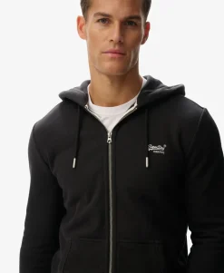 Essential Logo Zip Hoodie Half Brushed