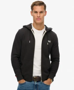 Essential Logo Zip Hoodie Half Brushed