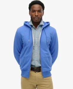 Essential Logo Zip Hoodie Half Brushed