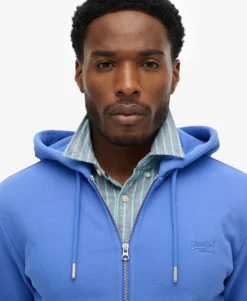 Essential Logo Zip Hoodie Half Brushed