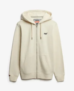 Essential Logo Zip Hoodie Half Brushed