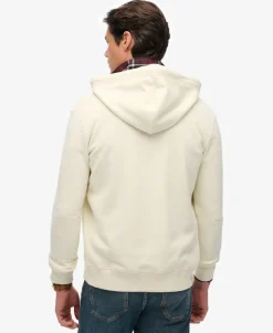 Essential Logo Zip Hoodie Half Brushed