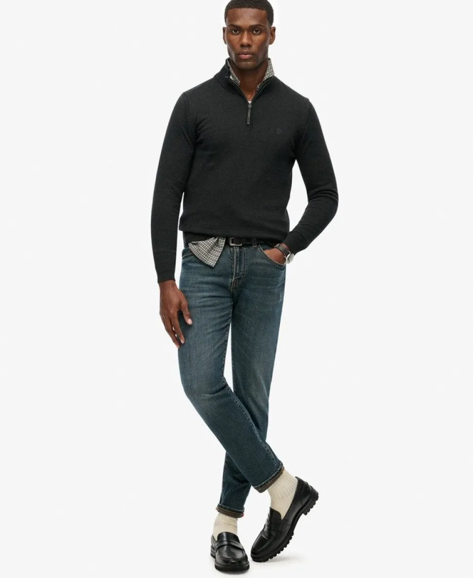 Essentials Cotton Half Zip Jumper