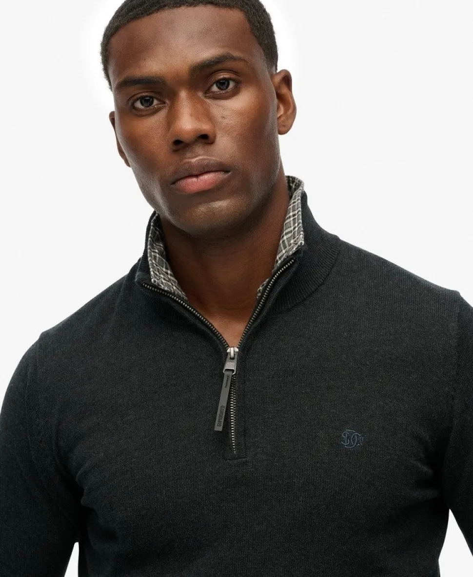 Essentials Cotton Half Zip Jumper