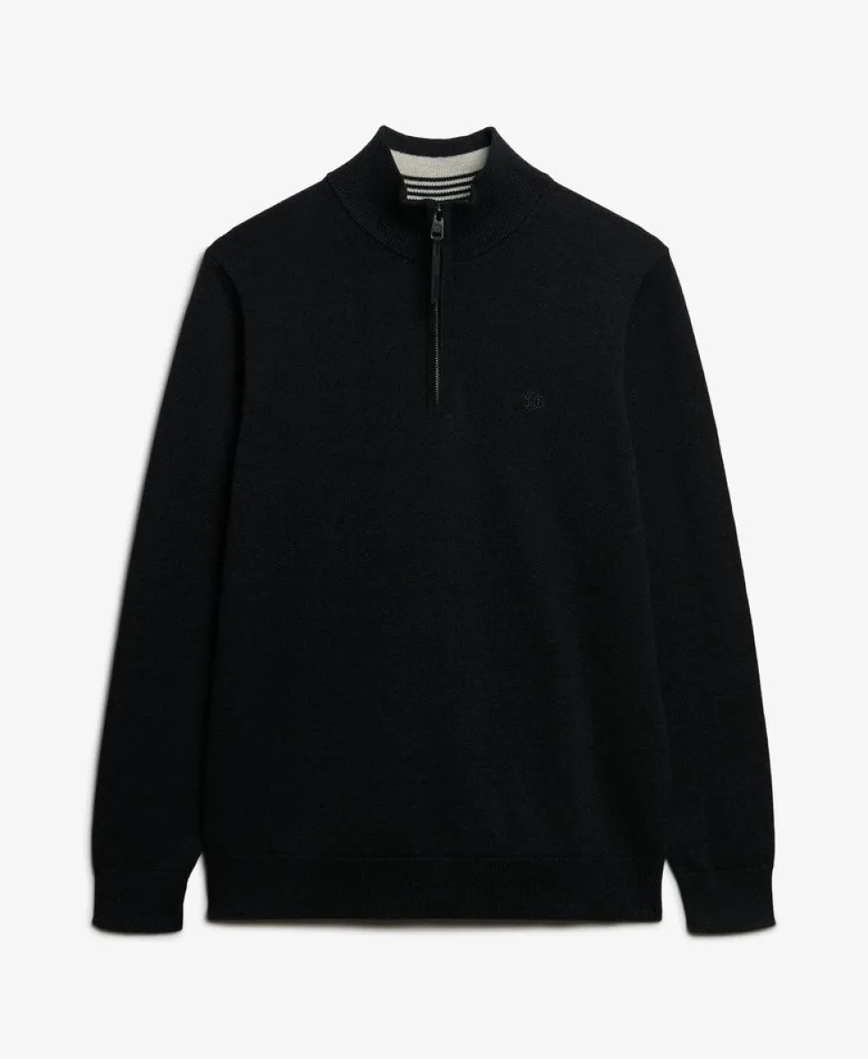 Essentials Cotton Half Zip Jumper